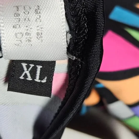 Rolita Couture Bold Colorful Neon Stained Glass Print Festival Buckle Crop Top - Picture 10 of 14